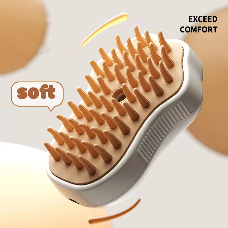 BL-SteamPaws™ - 3-in-1 Electric Pet Grooming & Massage Brush